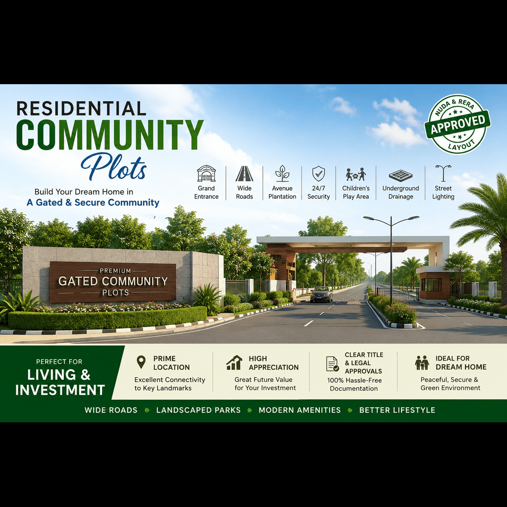 Residential plot land location